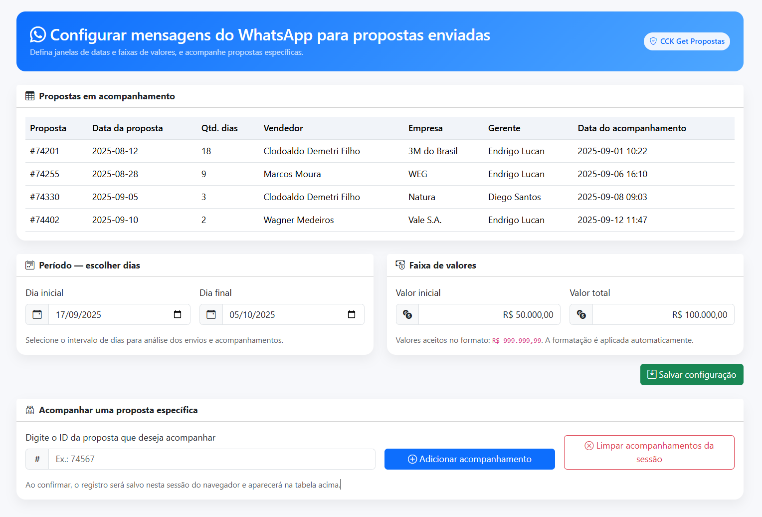 CCK Get Propostas